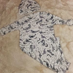 Bamboo Sea Lion Sleeper & Hat